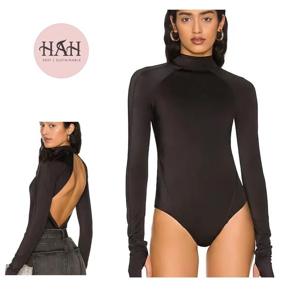 New. We Are HAH black 1-piece swim/bodysuit. Retails $240. Medium - Picture 1 of 5